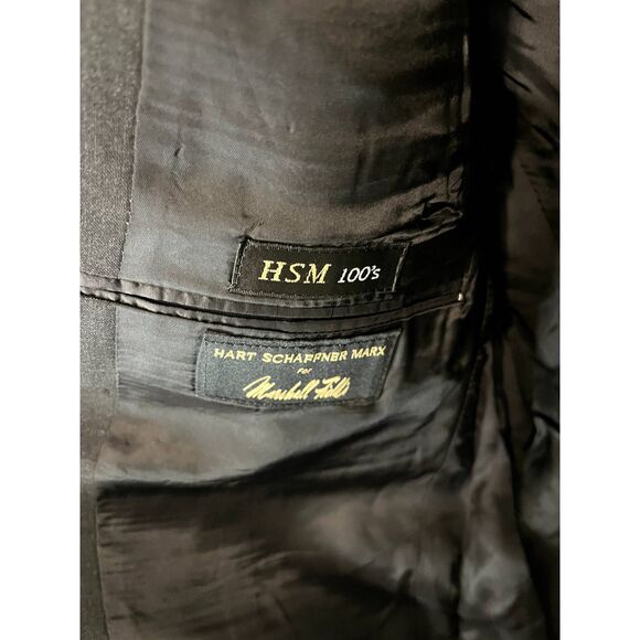 Vintage Hart Schaffner Marx Charcoal Suit Jacket Size 40R Union Made USA - Picture 6 of 8